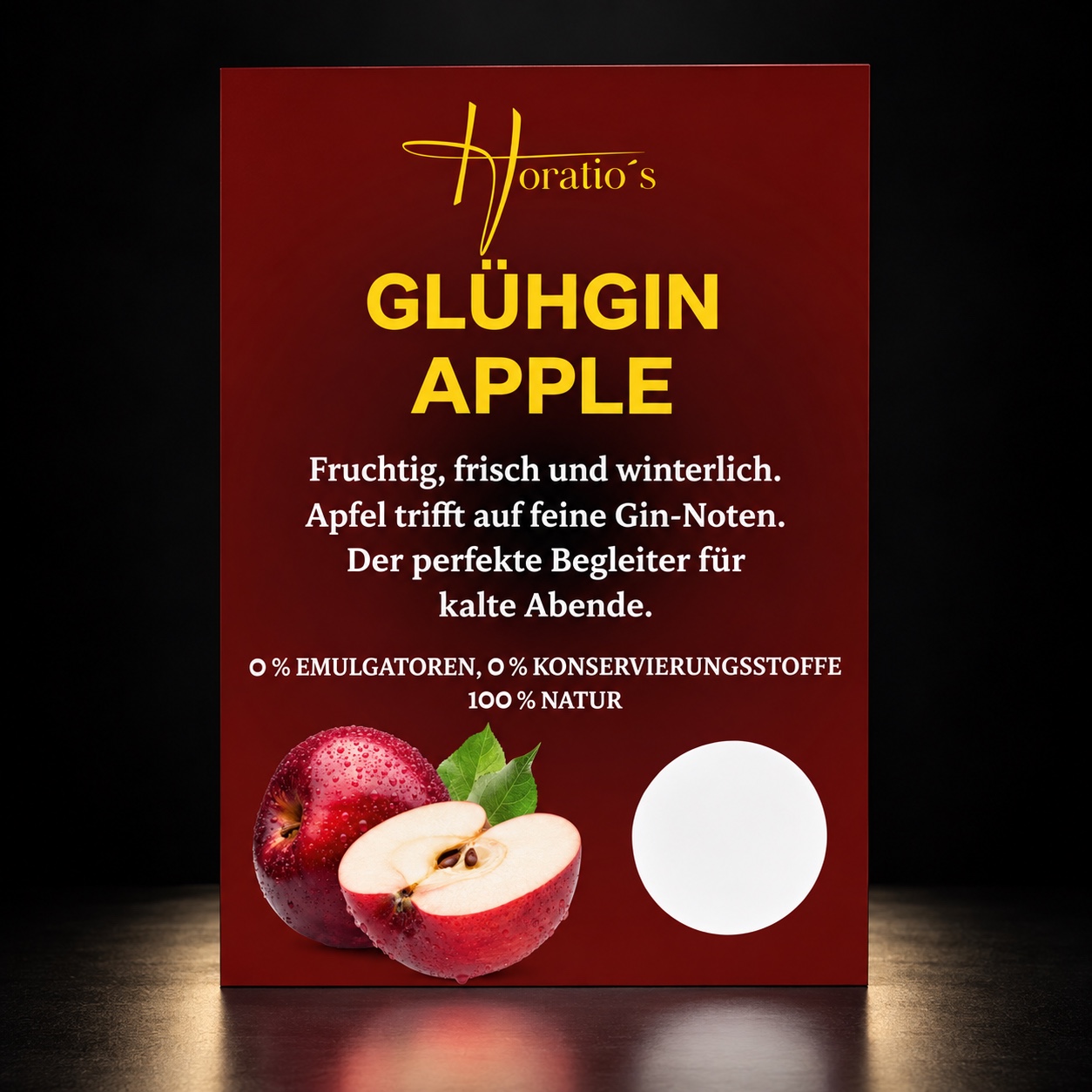Horatio’s Glühgin Apple Präsentation