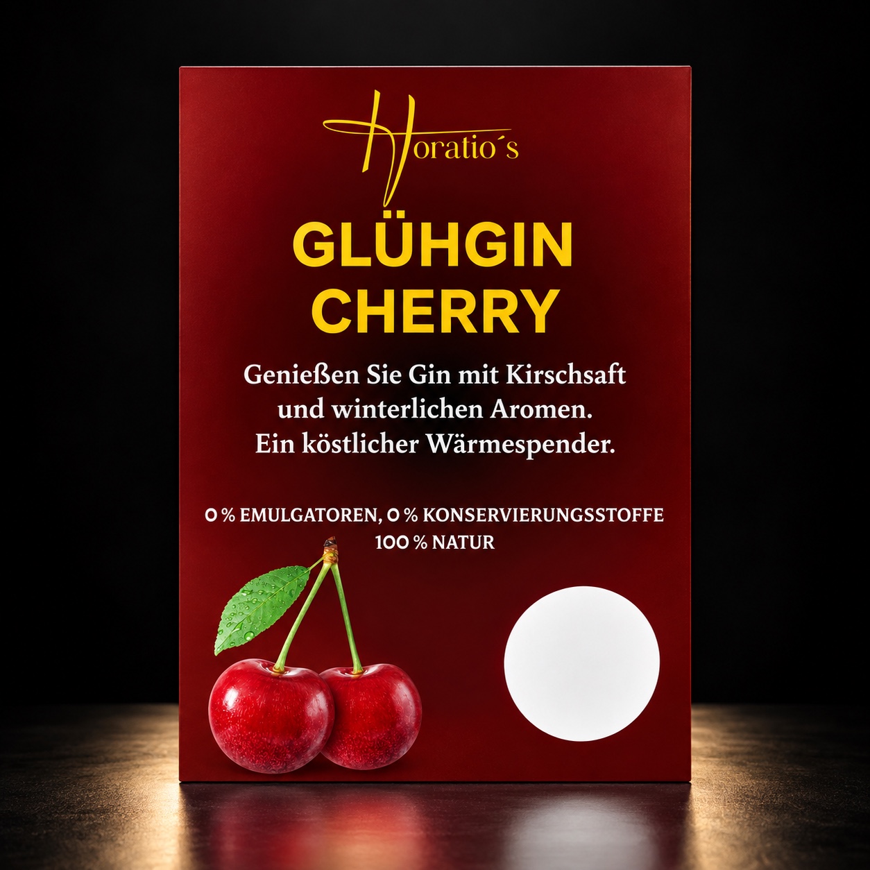Horatio’s Glühgin Cherry Präsentation